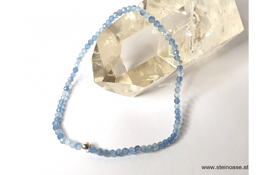 Armband Aquamarin facettiert Ø 2,5 mm